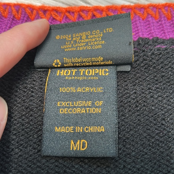 Sanrio My Melody & Kuromi Halloween Sweater Vest Halloween Sanrio Hot Topic M - Picture 9 of 12